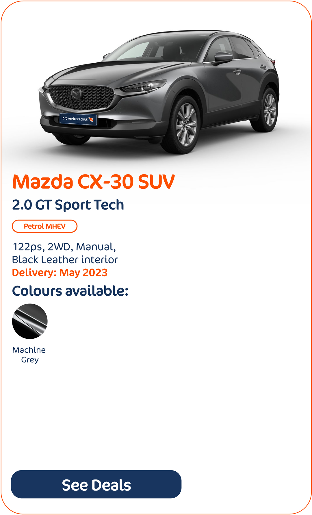 Mazda CX-30 SUV 2.0 GT Sport Tech - Click to Enquire